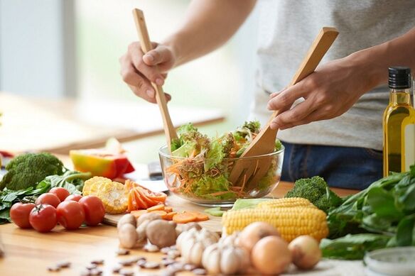 Priprava zelenjavne solate za prostatitis